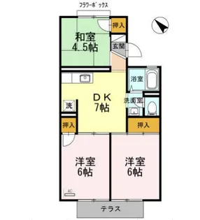 エミネントセジュールB棟【1階】の間取り