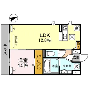 ルーチェ鳳【1階】の間取り