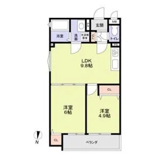 CASACALMA菱木【3階】の間取り