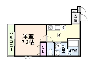 フジパレス三国ヶ丘Ⅱ番館【3階】の間取り
