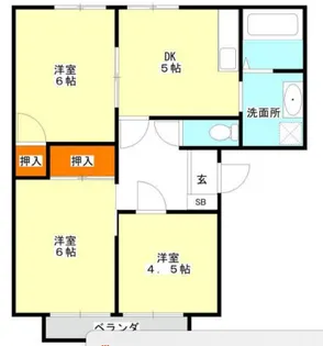 プラザ山村【2階】の間取り