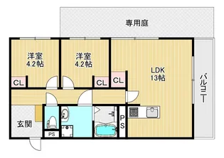 Chainon高石【1階】の間取り
