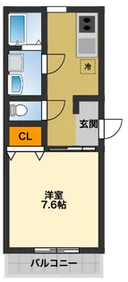 メゾンドコリーヌ上野芝 【3階】の間取り