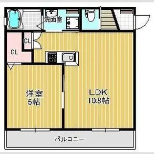 1LDKの間取り画像