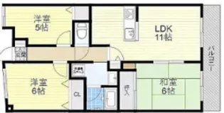 ライブヒルズ鳳【9階】の間取り