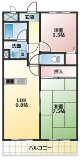 大阪府堺市西区鳳北町9丁【マンション】の間取り