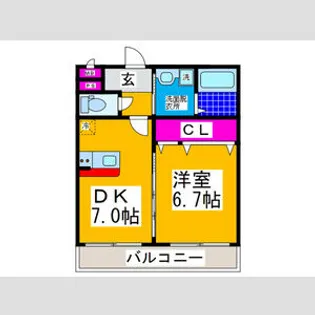 DS上野芝【3階】の間取り