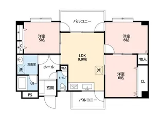 オークヒル【4033号室】の間取り