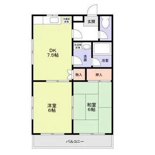 プルミエ弐番館【1階】の間取り