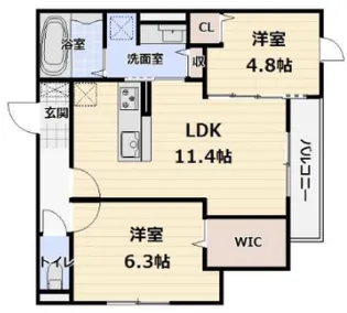 ロイズパレス中百舌鳥WEST【3階】の間取り