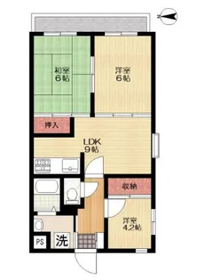 ルビアン津久野【3階】の間取り