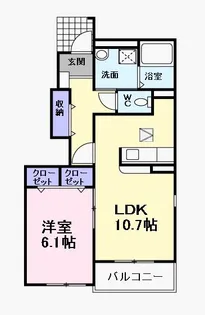大阪府堺市中区福田【アパート】の間取り