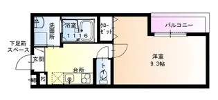 フジパレス上野芝Ⅲ番館【1階】の間取り