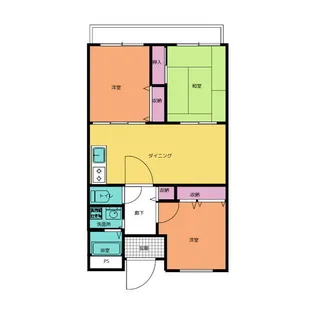 パンリーヴル【4階】の間取り