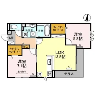 アーバンクロス【1階】の間取り