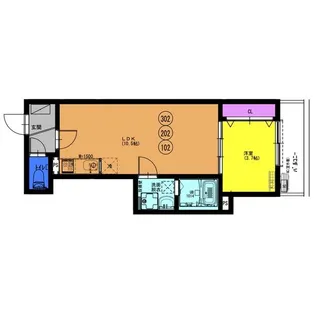 F+style浜寺石津町西3号館【3階】の間取り