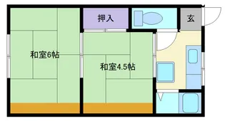 イソミハイツ【1階】の間取り