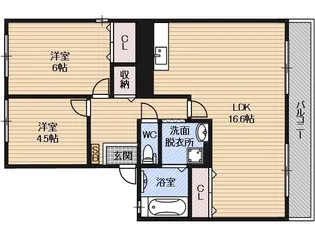 グレースB棟【1階】の間取り