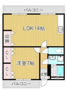 AXIS浜寺公園 【5階】の間取り