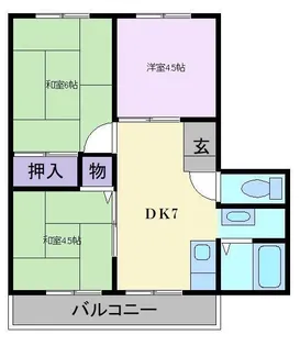 サンシティ深井A棟【2階】の間取り