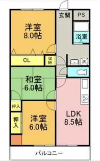 ラフィネ浜寺【2階】の間取り