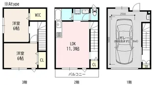 大阪府堺市中区深井清水町【テラスハウス】の間取り