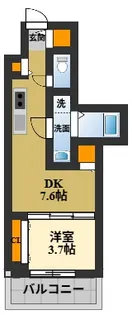 クローバー・レジデンスNakamozu 【4階】の間取り