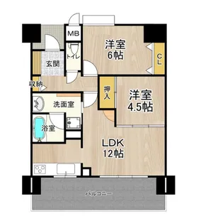 フェニックス堺東【4階】の間取り