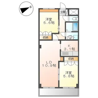 パルス和泉中央【2階】の間取り