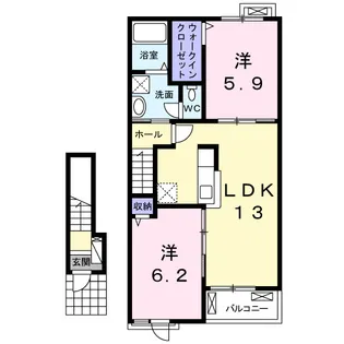 プラストサイド【2階】の間取り