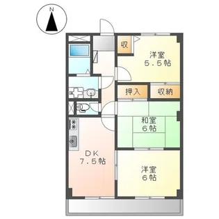 ラフォーレ松ノ下【3階】の間取り