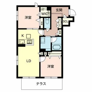 リヴェール【1階】の間取り