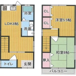大阪府堺市西区家原寺町2丁【一戸建】の間取り