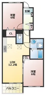 大阪府堺市中区新家町【アパート】の間取り