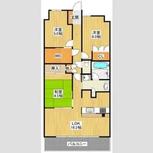 なかもずオールズウィズコート【2階】の間取り