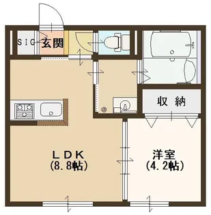 Casa Domani【1階】の間取り
