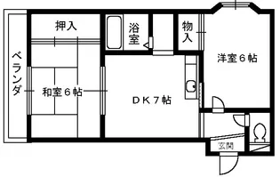 カーサナカオ【201号室】の間取り