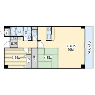 エクセル深阪【208号室】の間取り