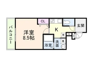 フジパレス三国ヶ丘Ⅱ番館【1階】の間取り
