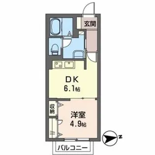プランドール【0205号室】の間取り