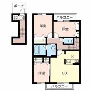 シャーメゾン和郷B【2階】の間取り