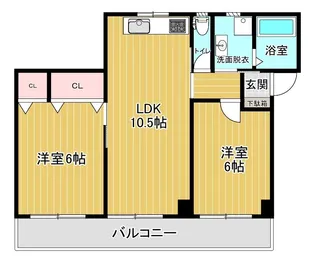 ヒルサイドマンション【2階】の間取り