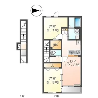 グランディール【2階】の間取り
