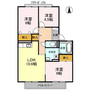 グレースA棟【1階】の間取り