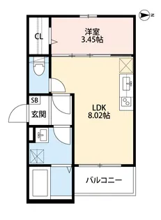 シャン・ルミエールおおとり【2階】の間取り