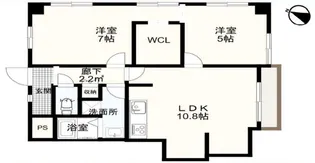 西川マンション【3階】の間取り