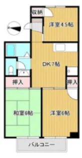 セジュール百舌鳥【2階】の間取り