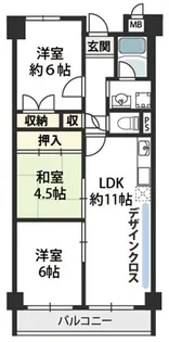 ルーラル高石【1階】の間取り