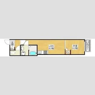 エナメゾン東羽衣【3階】の間取り