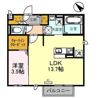 ヴェルドミールⅡ【1階】の間取り